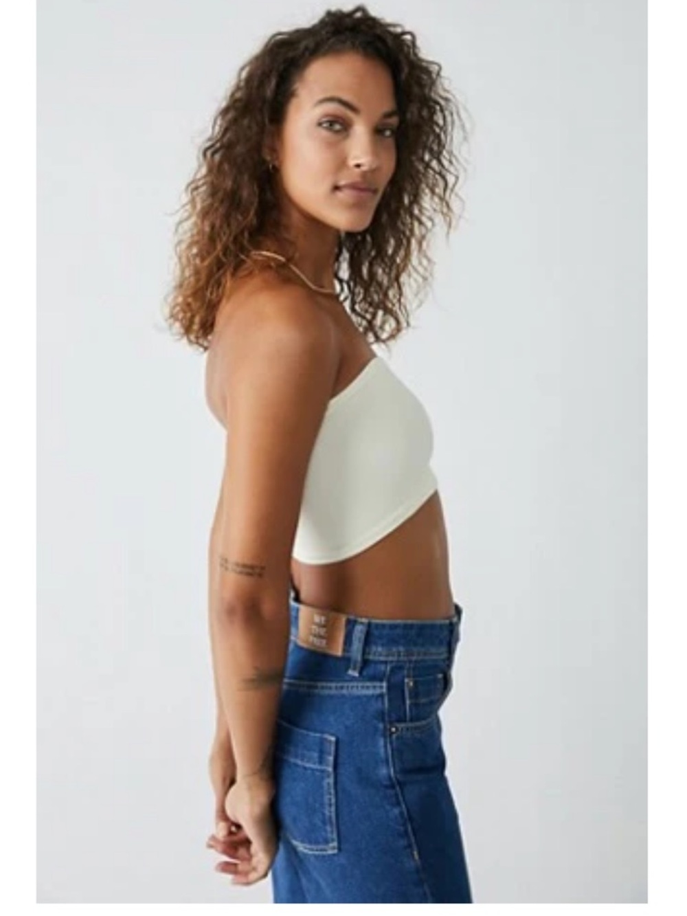 Free People Amelia Bandeau in Ivory NWT L/XL - Picture 2 of 11